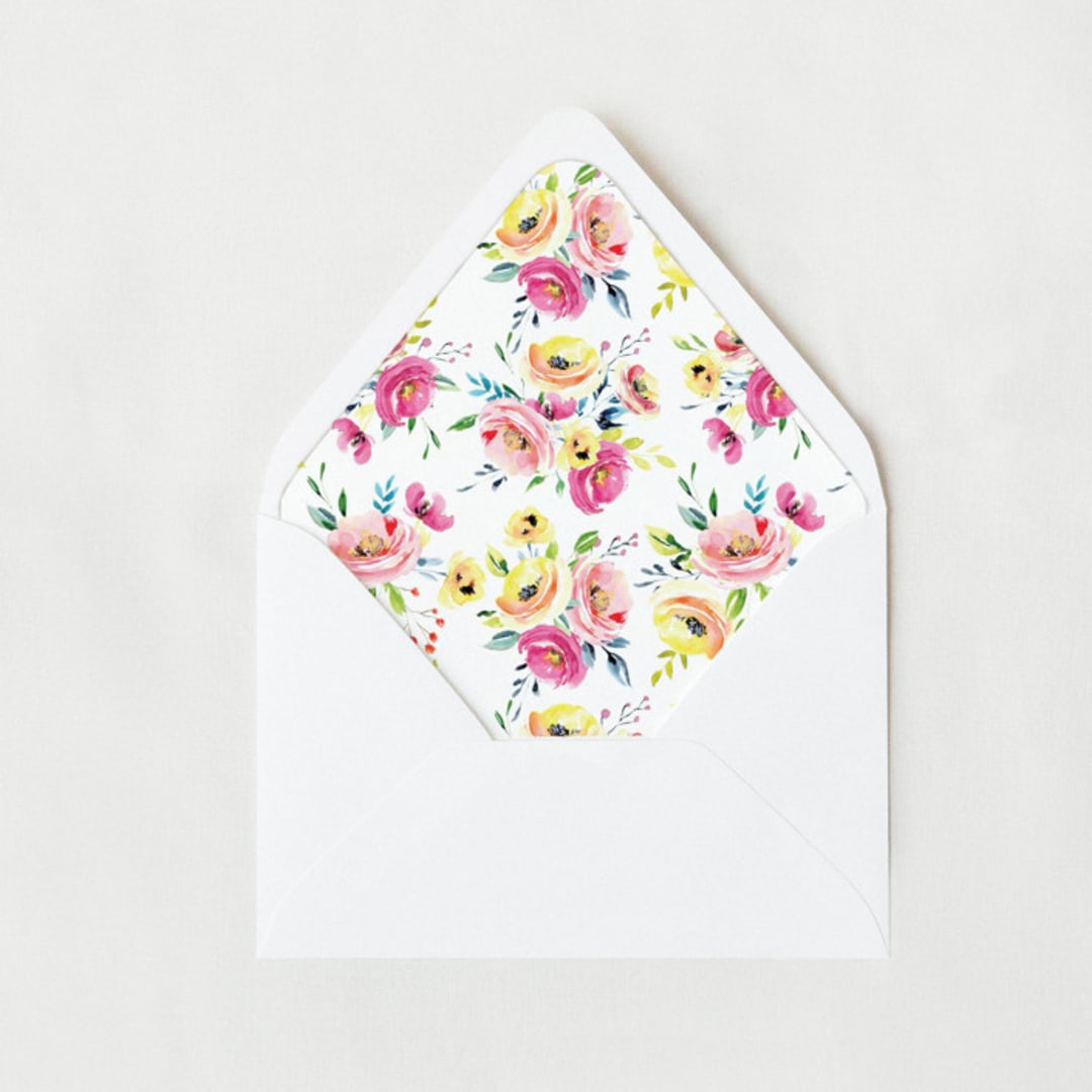 "All Pink  | Set of 25 Euro Envelope Liners" - Envelope Liners in pink by Nikki Turner