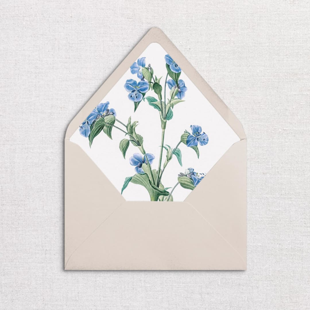 "Blue Floral Envelope Liner, Pack of 25" - Envelope Liners in multicolorassorted-colors by Studio Lavender