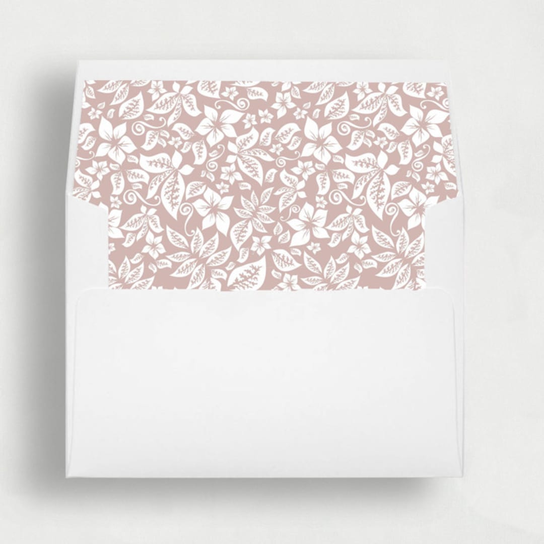 "Neutral Floral Liner | Set of 25 Square Envelope Liners" - Envelope Liners in multicolor by Nikki Turner