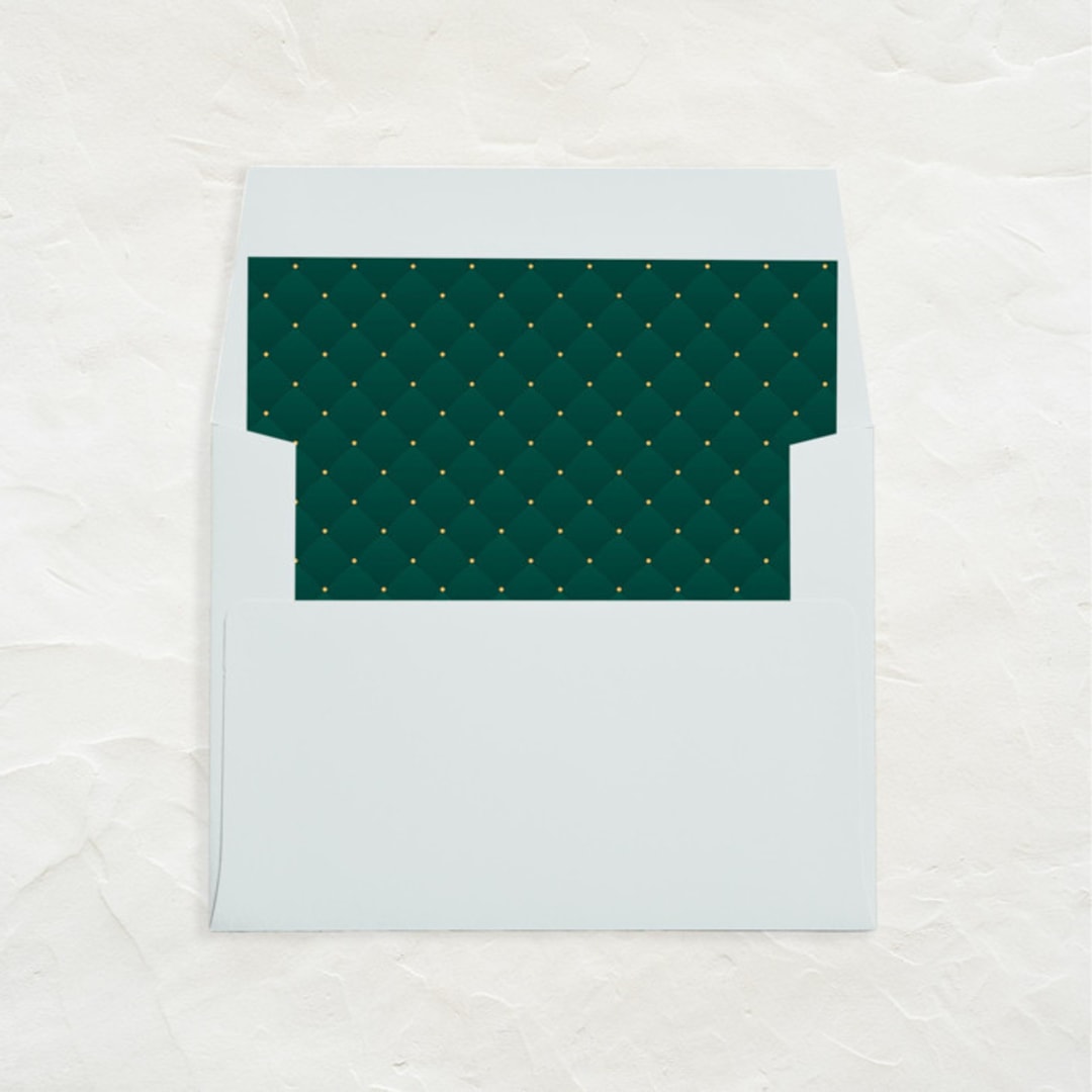"A7 Envelope Liners Square Flap // Holiday Tuft (Set of 25)" - Envelope Liners in green by Clover and Lamb