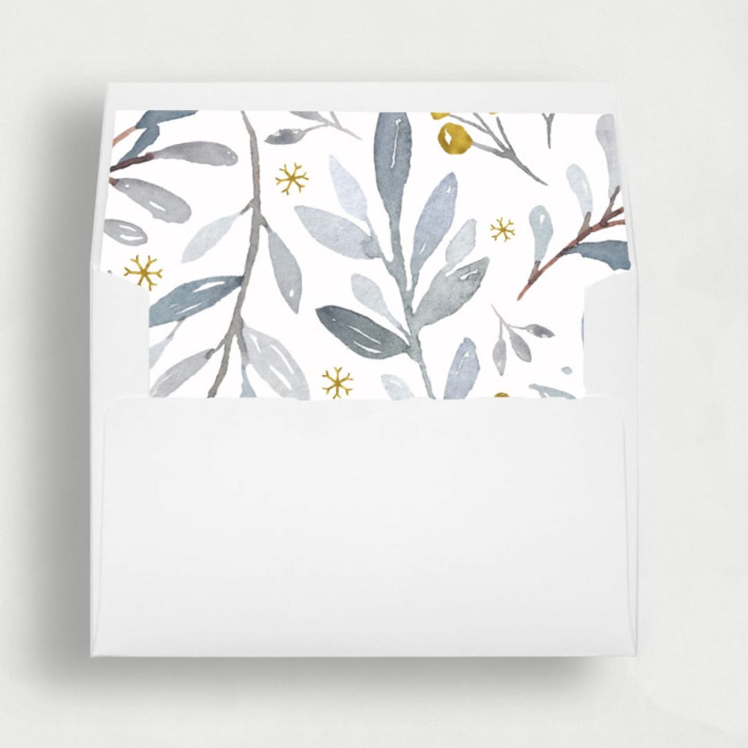 "Mystical Branches | Set of 25 Envelope Liners" - Envelope Liners in blue by Nikki Turner