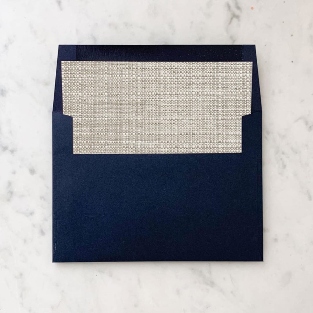 "A7 Envelope Liners Linen Texture Taupe Square Flap (set of 10)" - Envelope Liners in beige by Design by Laney