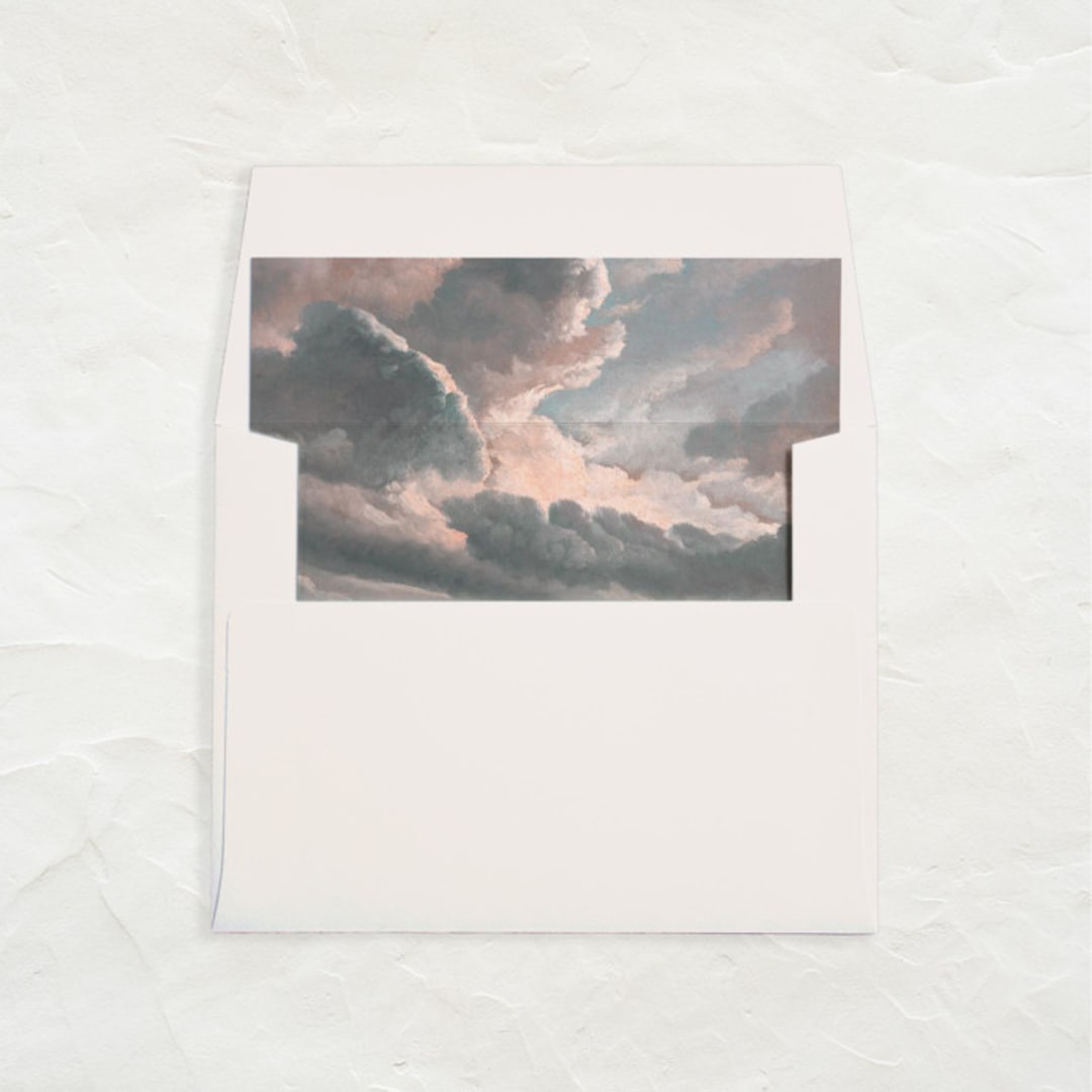 "A7 Envelope Liners Square Flap // Ethereal Clouds (Set of 25)" - Envelope Liners in pink by Clover and Lamb