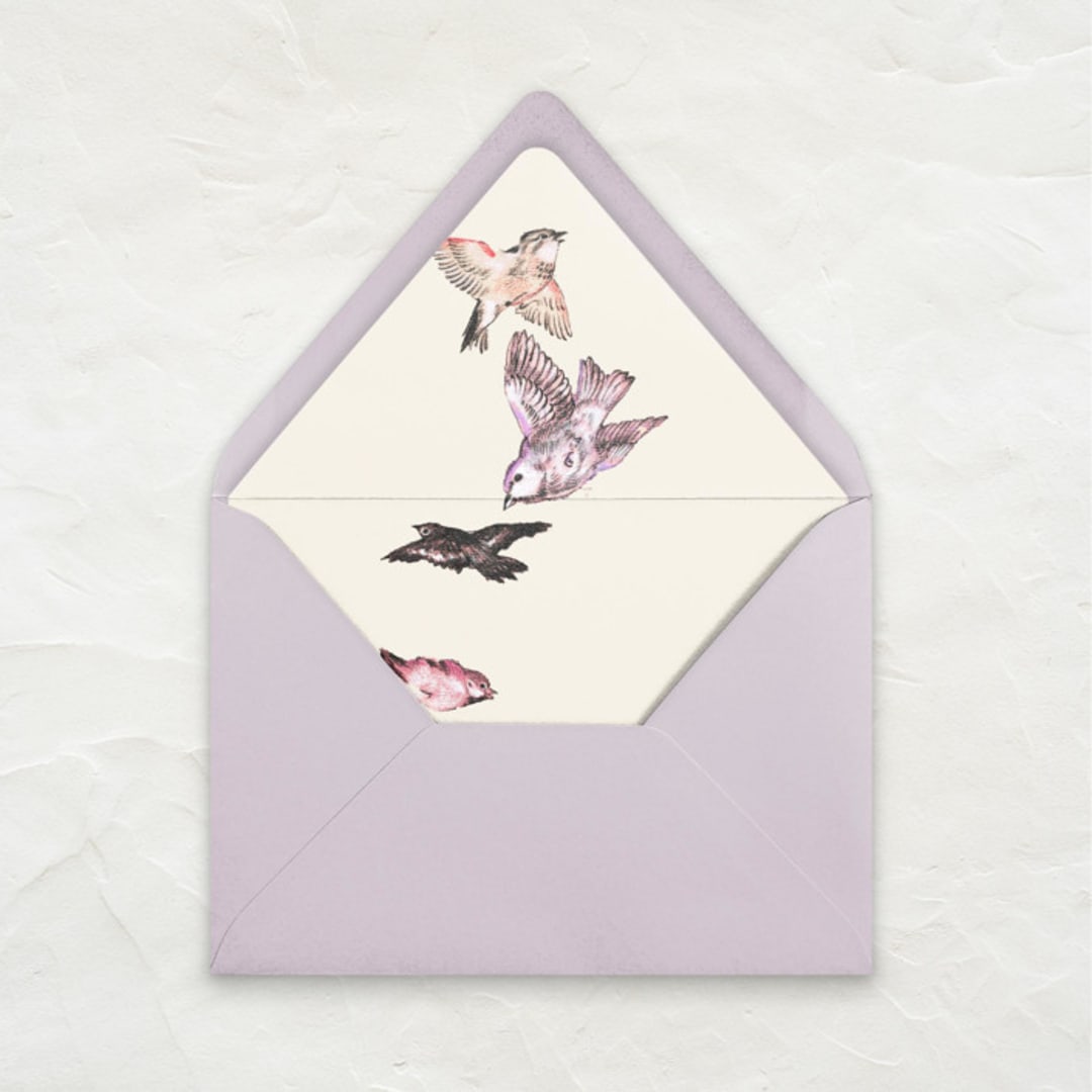 "A7 Envelope Liners // Birdies (Set of 25)" - Envelope Liners in multicolorassorted-colors by Clover and Lamb