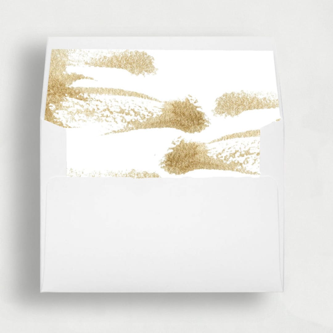 "Golden Hue | Set of 25 Envelope Liners" - Envelope Liners in gold by Nikki Turner