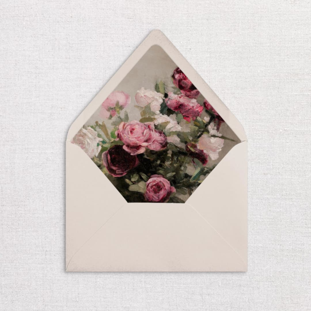 "Pink Watercolor Floral Envelope Liners, Pack of 25" - Envelope Liners in multicolorassorted-colors by Studio Lavender