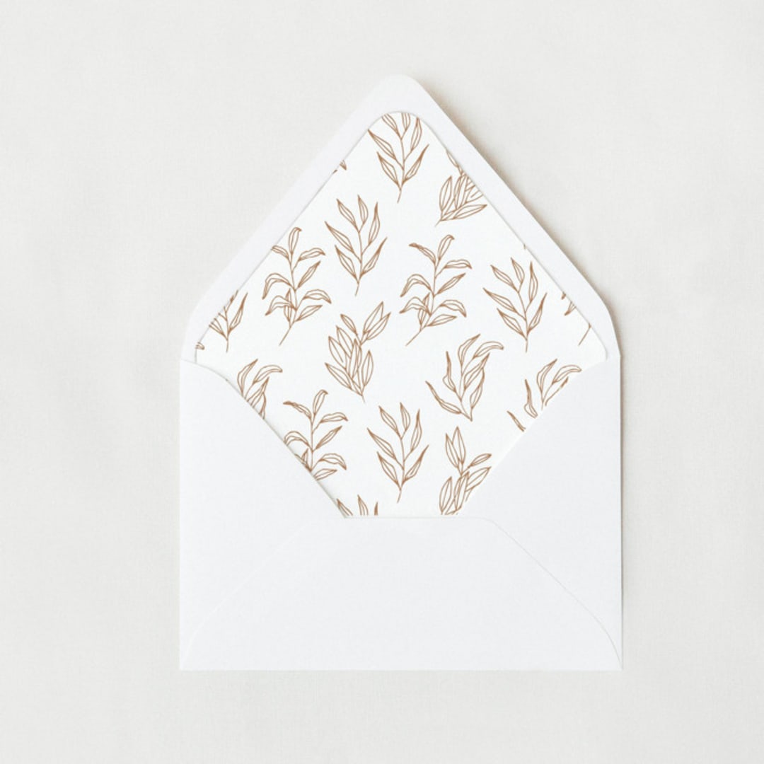 "Terracotta Line  | Set of 25 Euro Envelope Liners" - Envelope Liners in brown by Nikki Turner