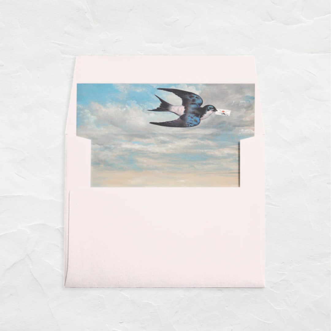 "A7 Valentine Liners Square Flap // Winged Messenger (Set of 25)" - Envelope Liners in multicolorassorted-colors by Clover and Lamb