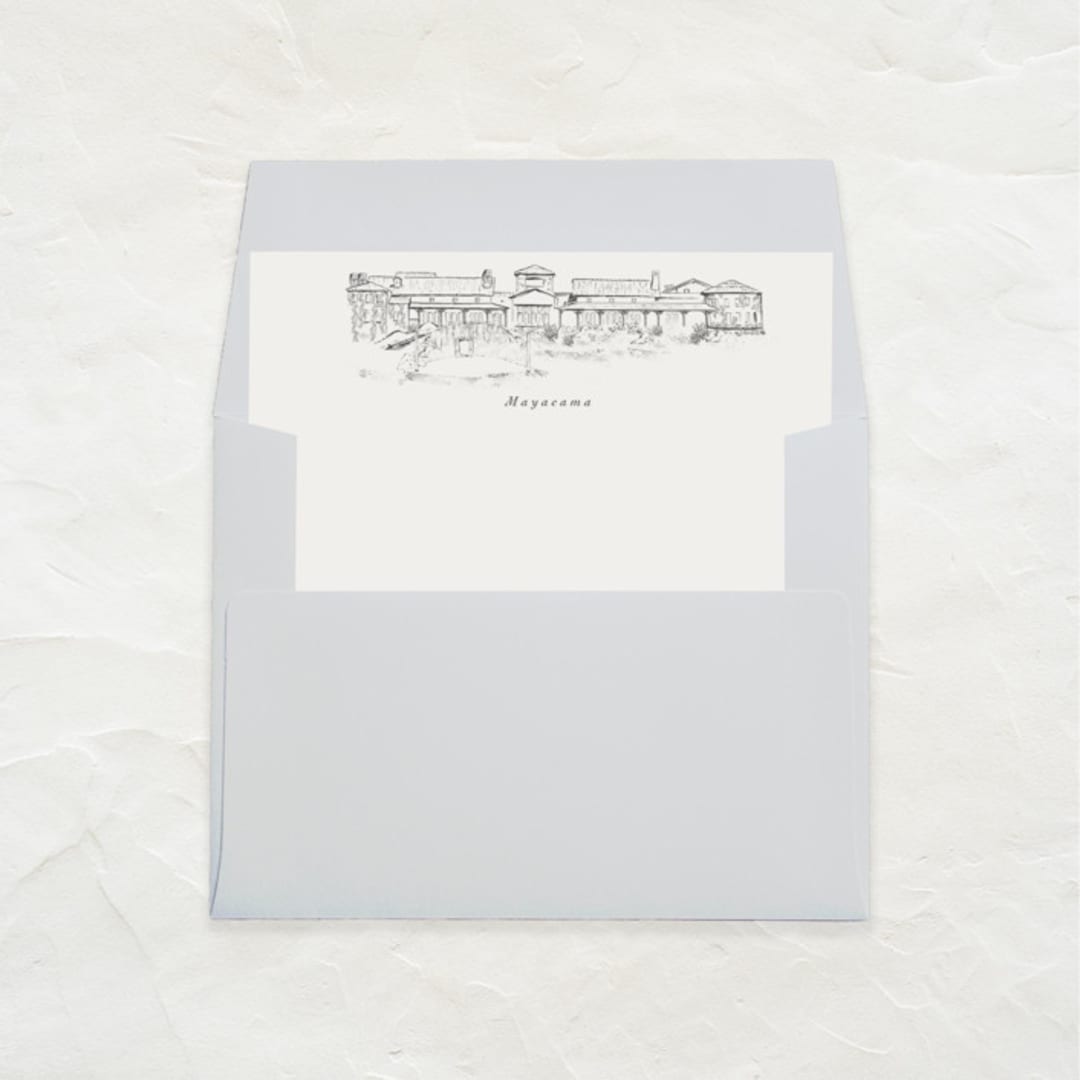 "Custom A7 Venue Sketch Square Flap Liners // Set of 125" - Envelope Liners in black by Clover and Lamb