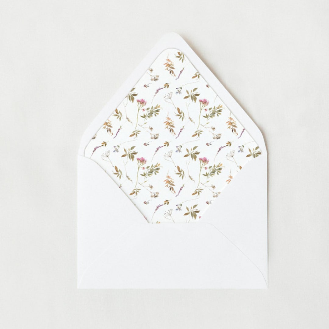 "Wildflower Liner | Set of 25 Euro Envelope Liners" - Envelope Liners in multicolor by Nikki Turner