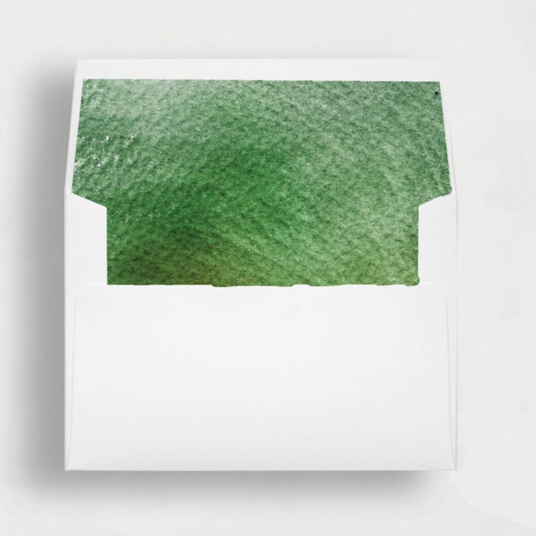 Evergreen Watercolor | Set of 25 Envelope Liners