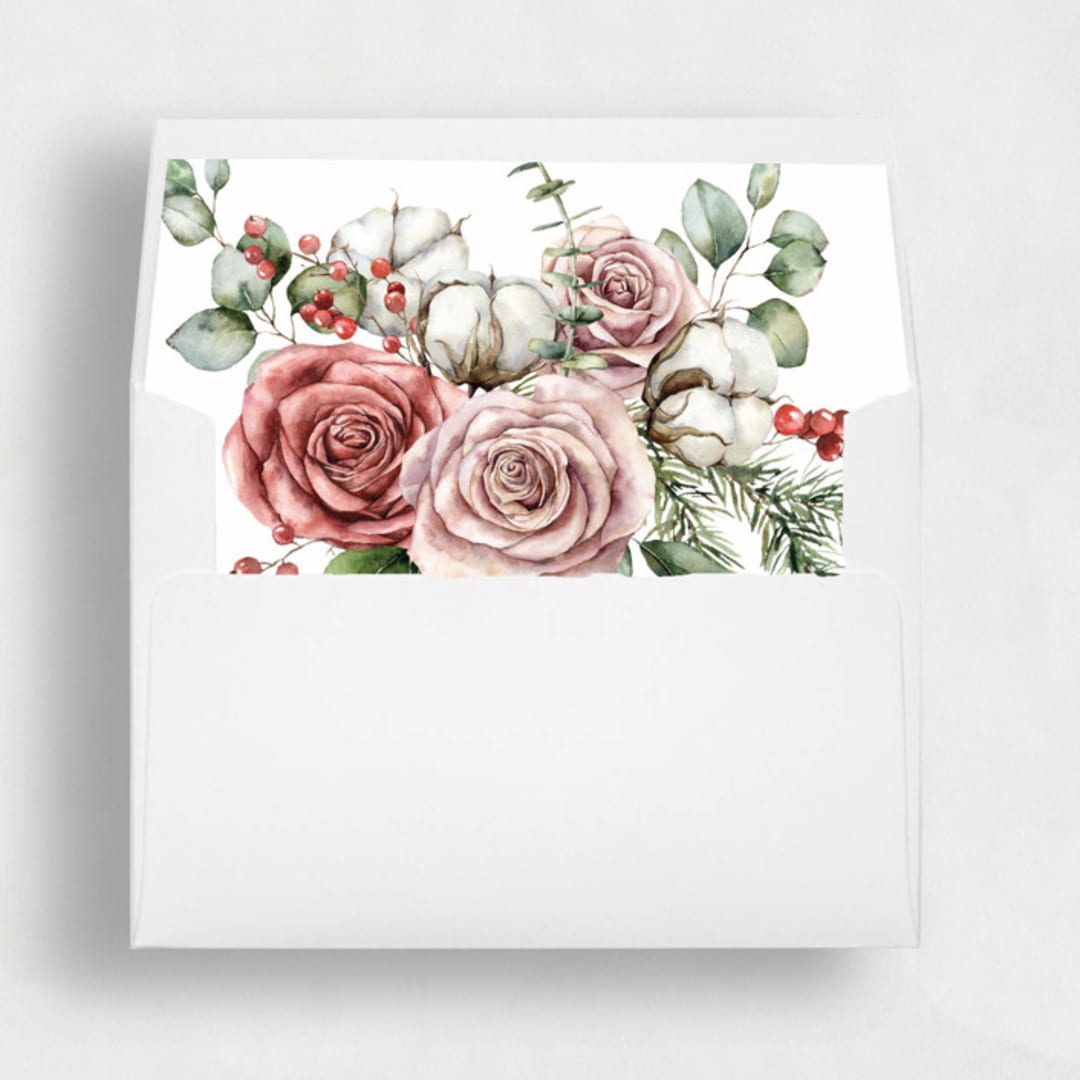 "Winter Bouquet | Set of 25 Envelope Liners" - Envelope Liners in multicolorassorted-colors by Nikki Turner