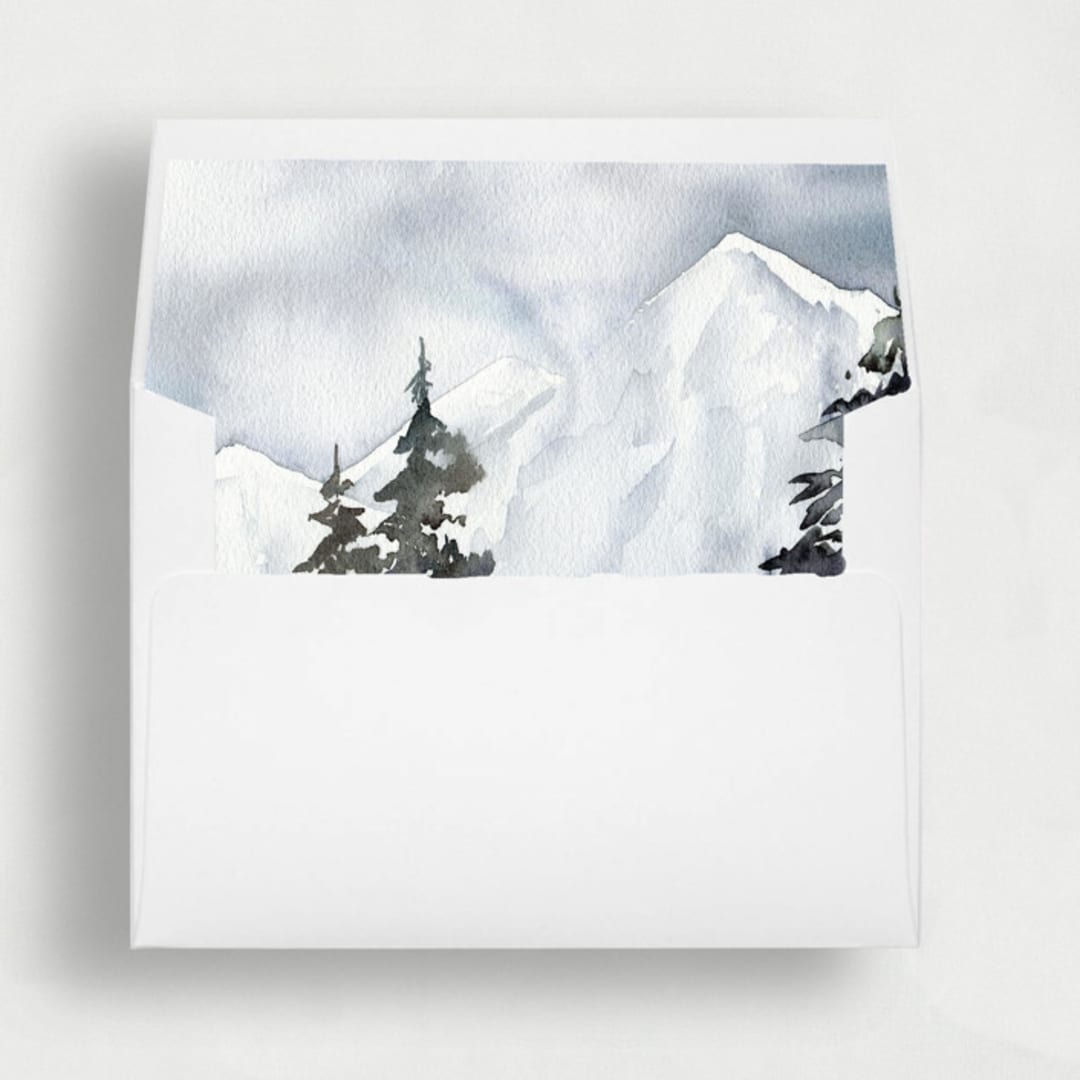 "Winter Forest | Set of 25 Envelope Liners" - Envelope Liners in multicolor by Nikki Turner