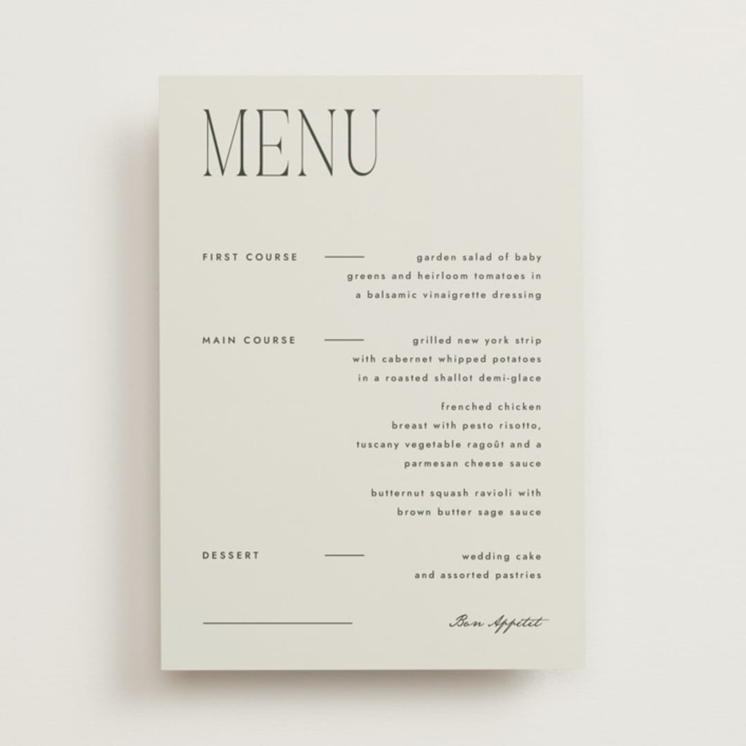 "Hayes" - Menus in Forest by Blustery August - Front