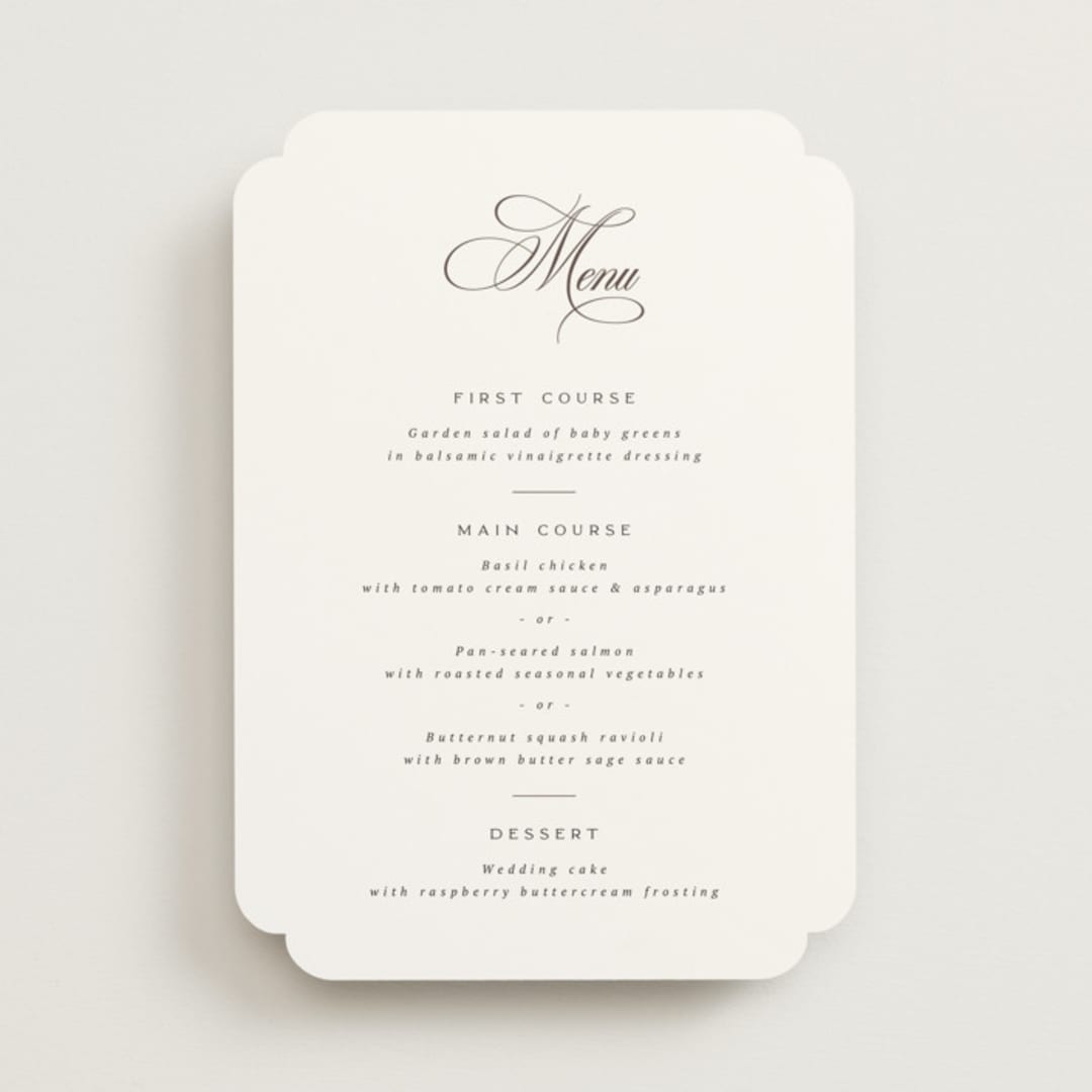 "Side by Side" - Menus in Tuxedo by Orasie - Front