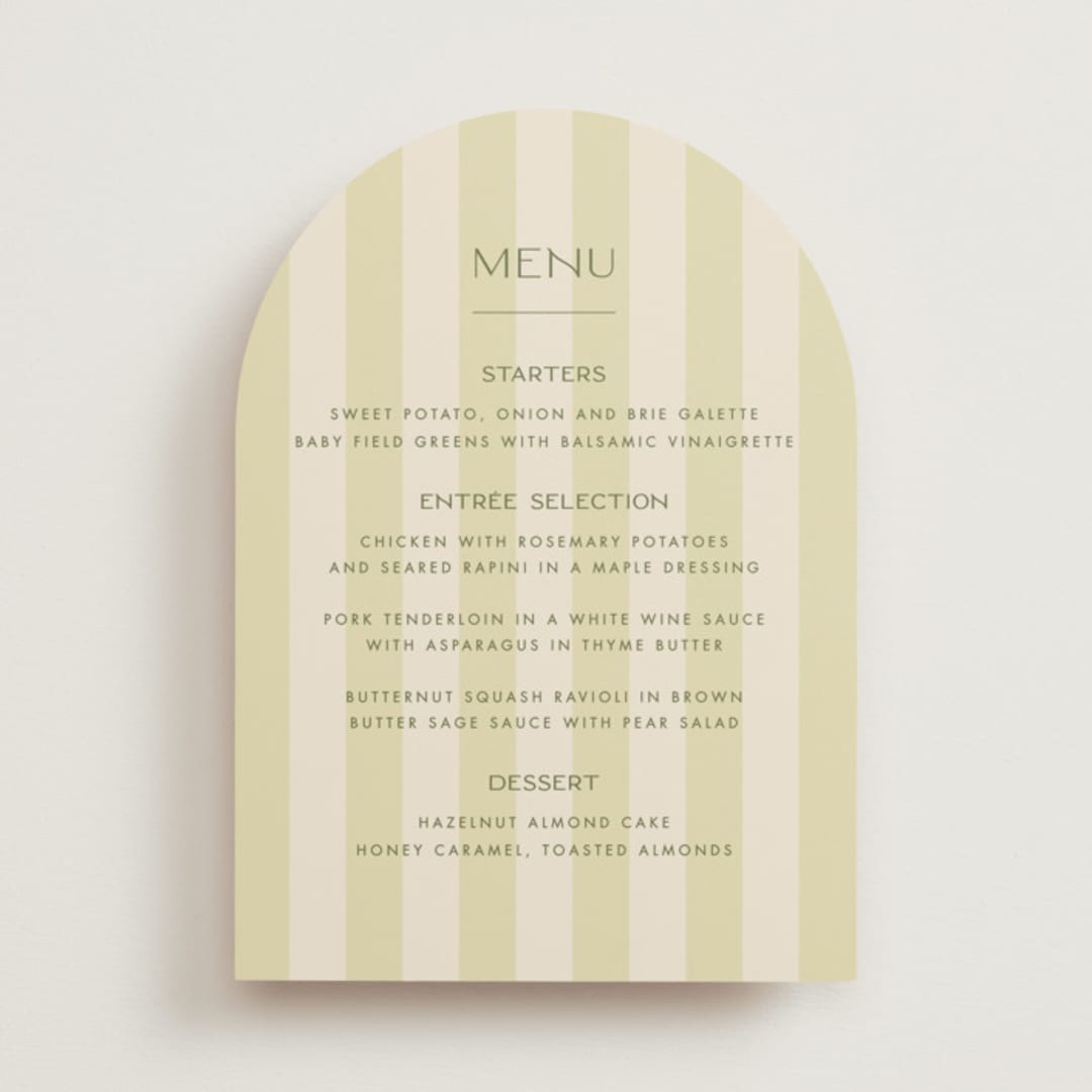"palmetto" - Menus in Lime by Ellen Schlegelmilch - Front