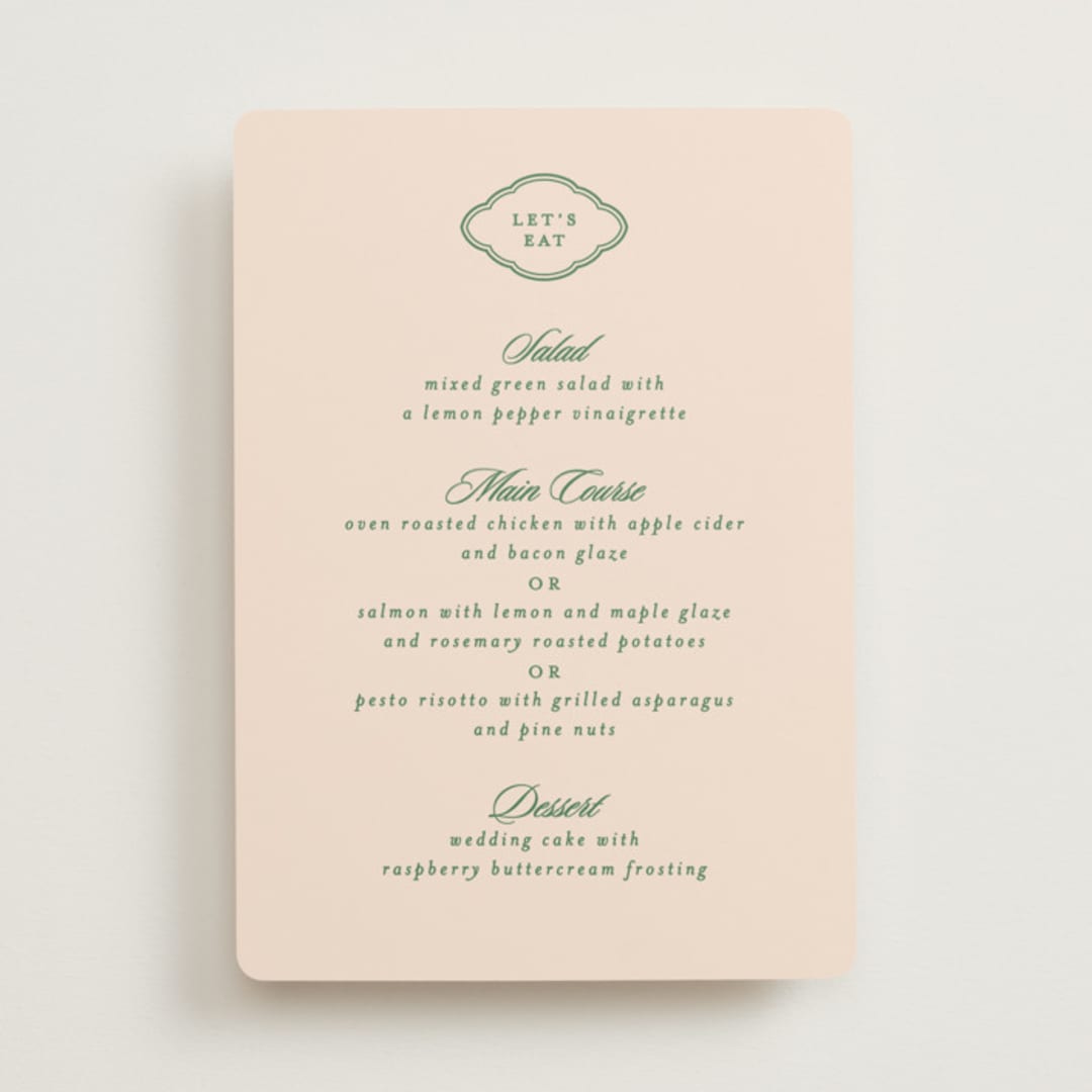 "Scripted" - Menus in Emerald by Creo Study - Front