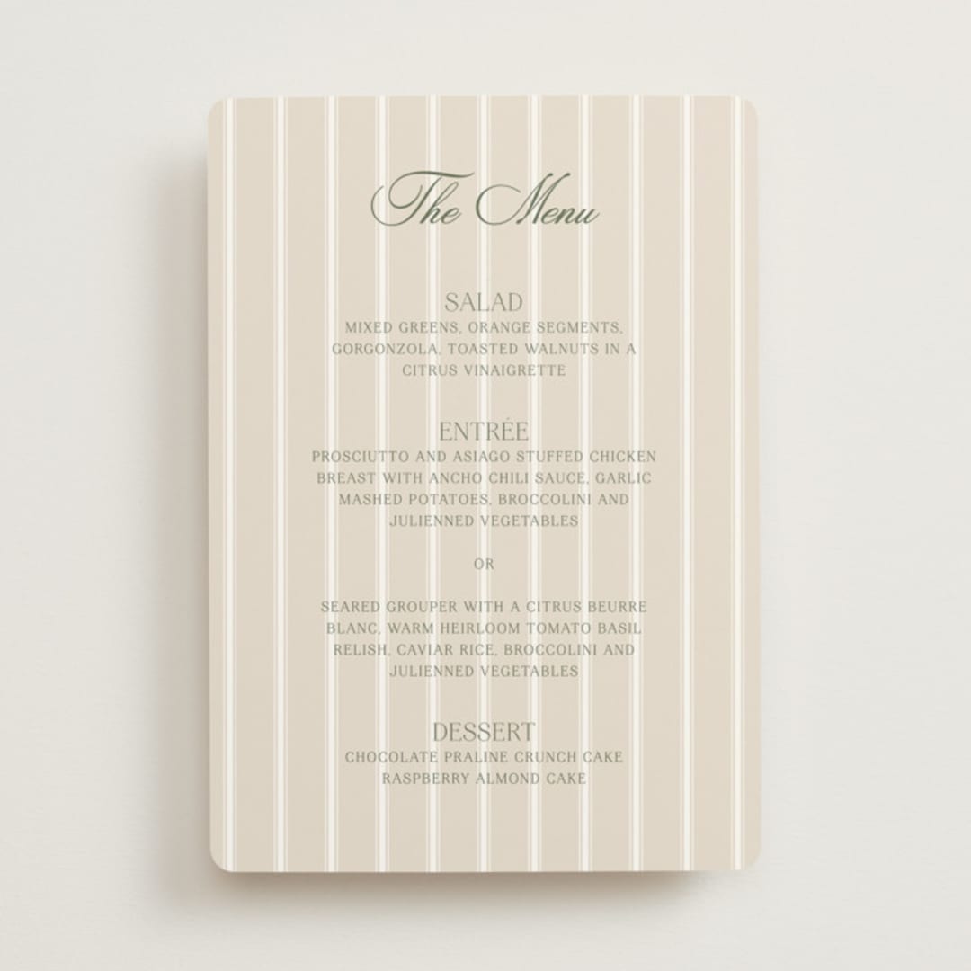 "Summer Fields" - Menus in Petal by Lisa Joanna Harrison - Front