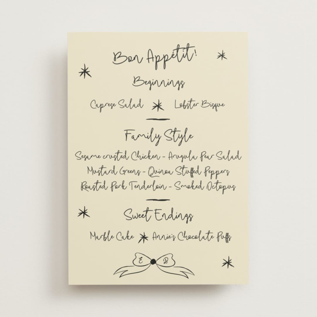 "Modern Love" - Menus in Champagne by Helena Vitto - Front