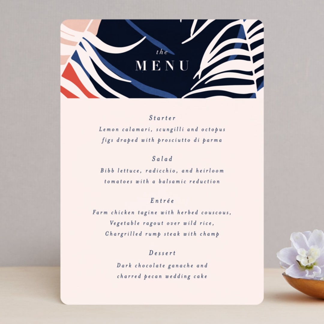 "Acapulco" - Menus in Indigo by Angela Marzuki - Front
