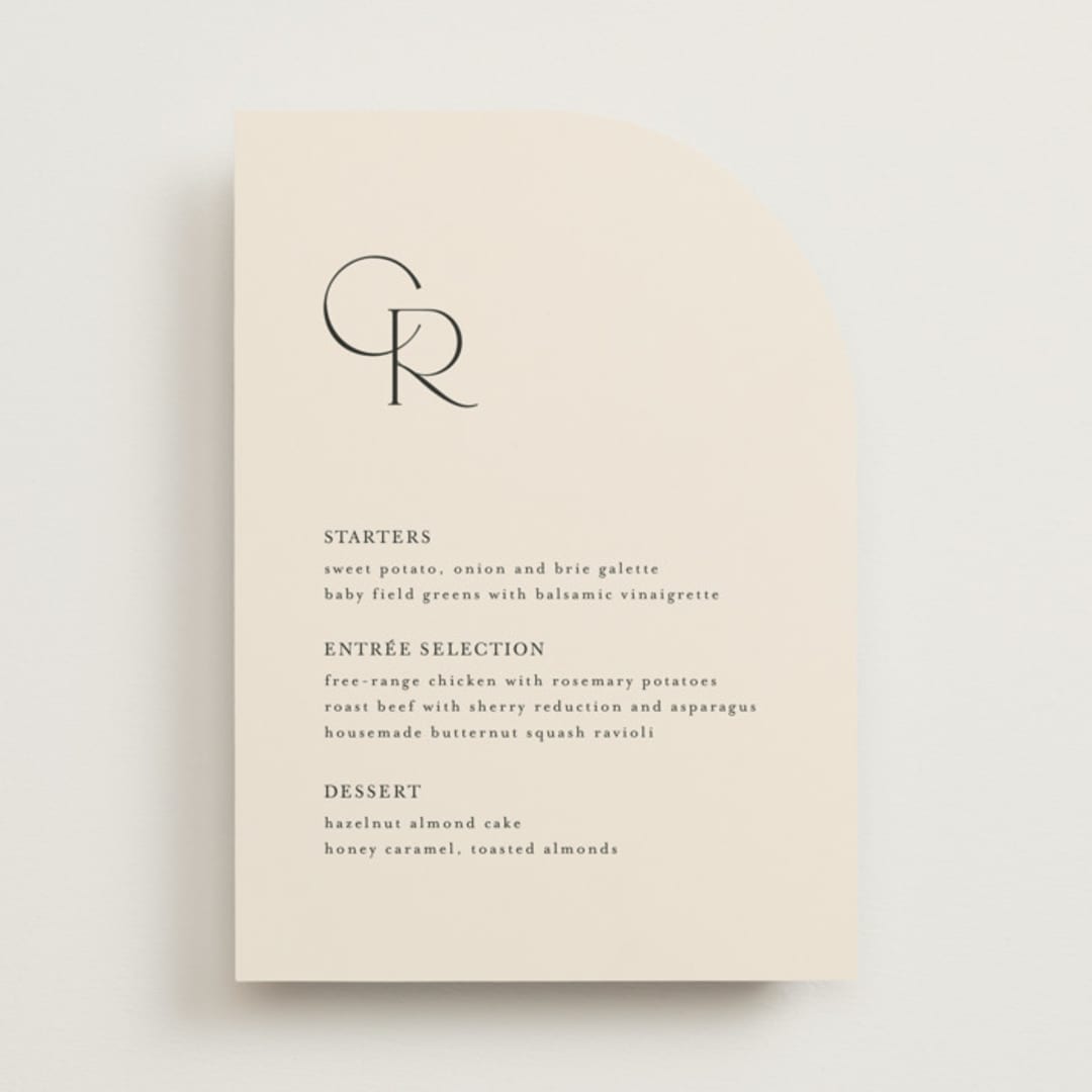 "Edge" - Menus in Linen by Kelly Schmidt - Front