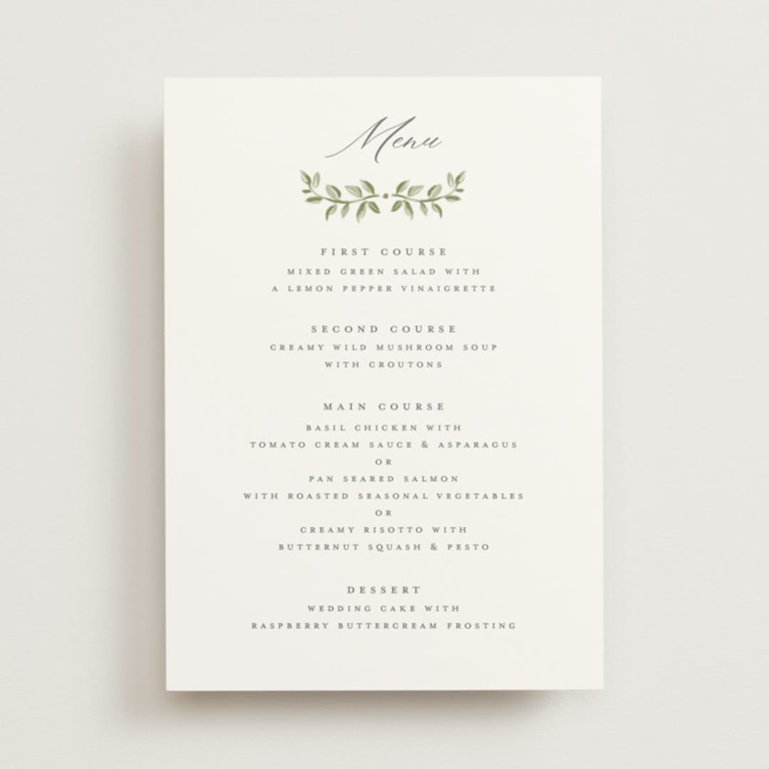 "Disney's Once Upon In a Dream" - Menus in Spring by Petra Kern - Front