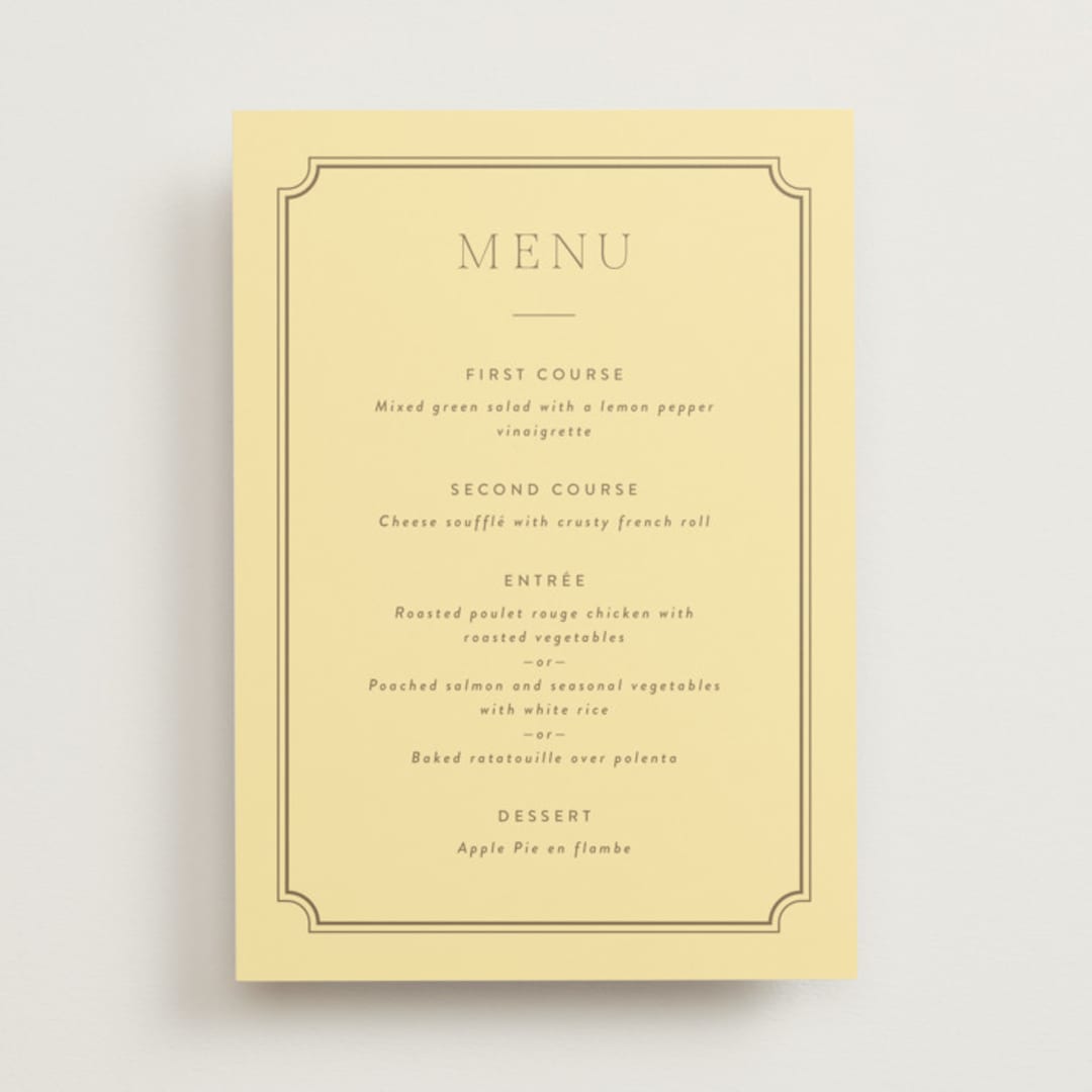 "Enchanted Rose from Disney's Beauty & The Beast" - Menus in Mimosa by Leah Bisch - Front