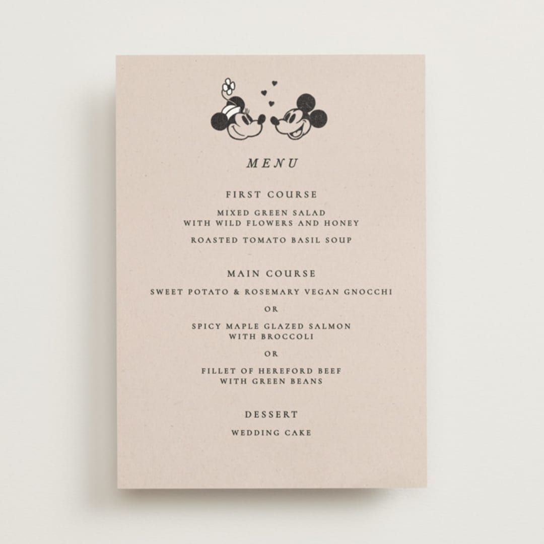 "Disney's Retro Mickey Mouse and Minnie Mouse" - Menus in Retro by Sumak Studio - Front