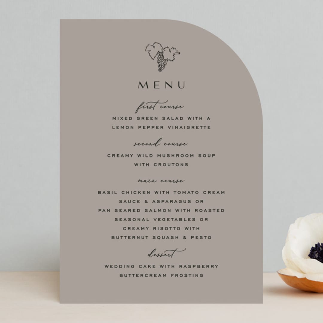 "Wine Label" - Menus in Stone by Owl and Toad - Front