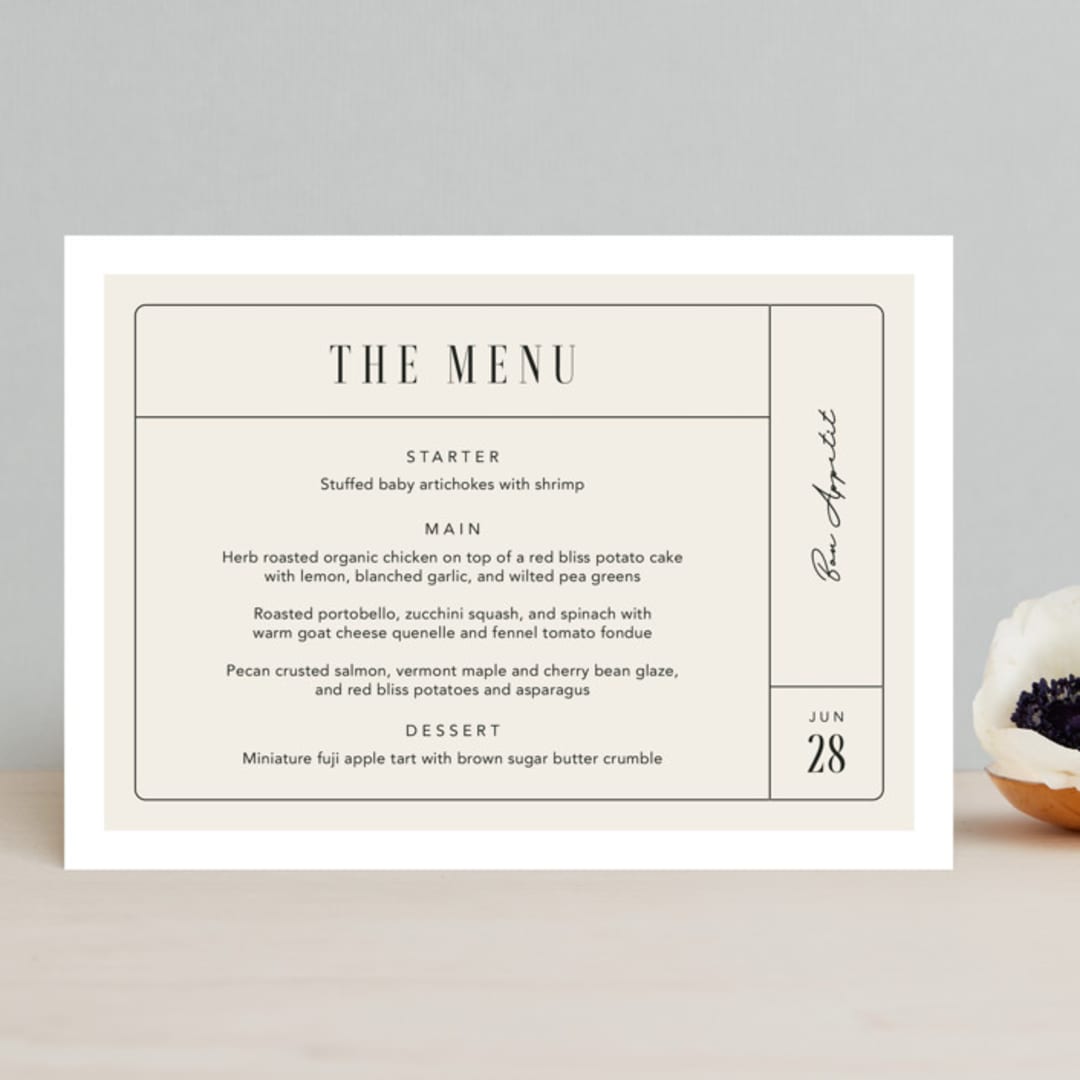"Everlasting" - Menus in Cotton by FRANI - Front