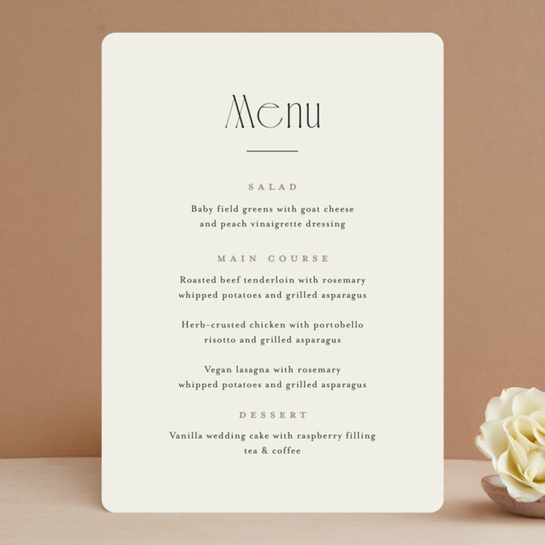 "Cadence" - Menus in Ivory by Jennifer Wick - Front