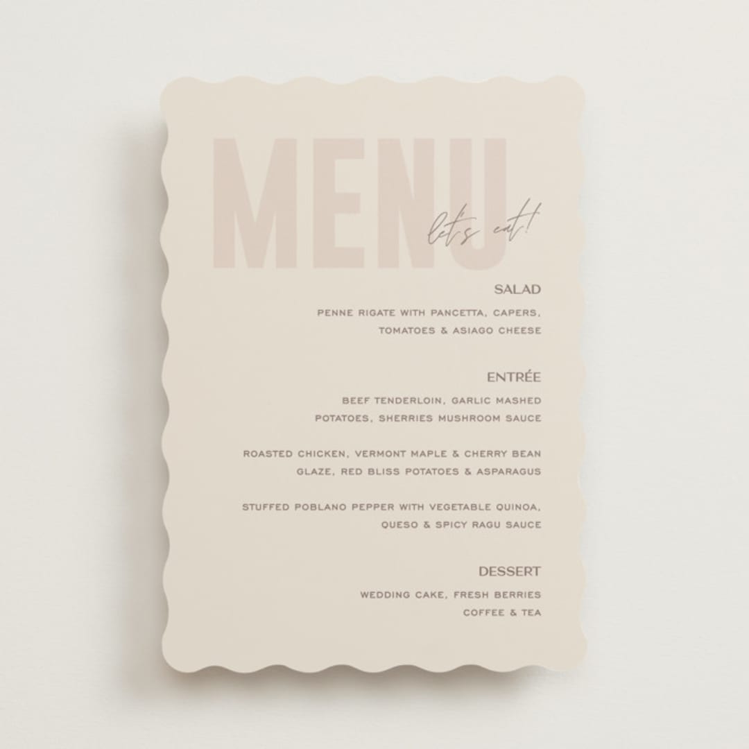 "Salted" - Menus in Blush by Pixel and Hank - Front