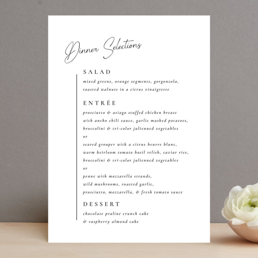 "Opera" - Menus in Tuxedo by Jackie Mangiolino - Front