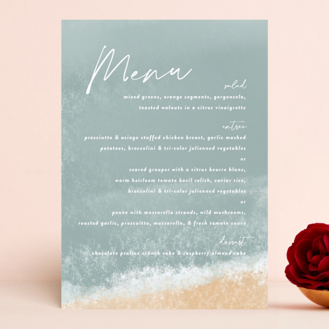 "Seaside" - Menus in Seaglass by Rebecca Durflinger - Front