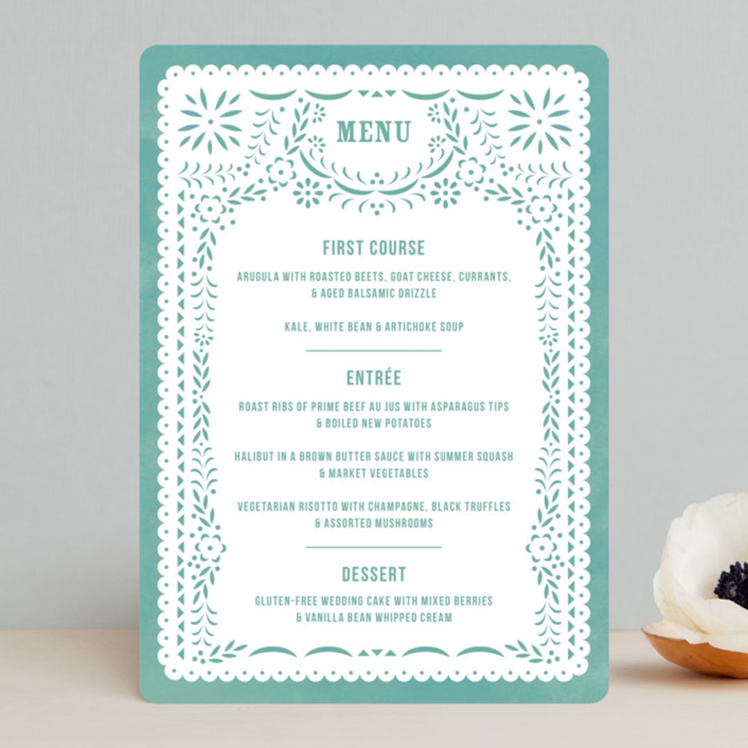"Fiesta Folk Art" - Menus in Lagoon by root beer float - Front
