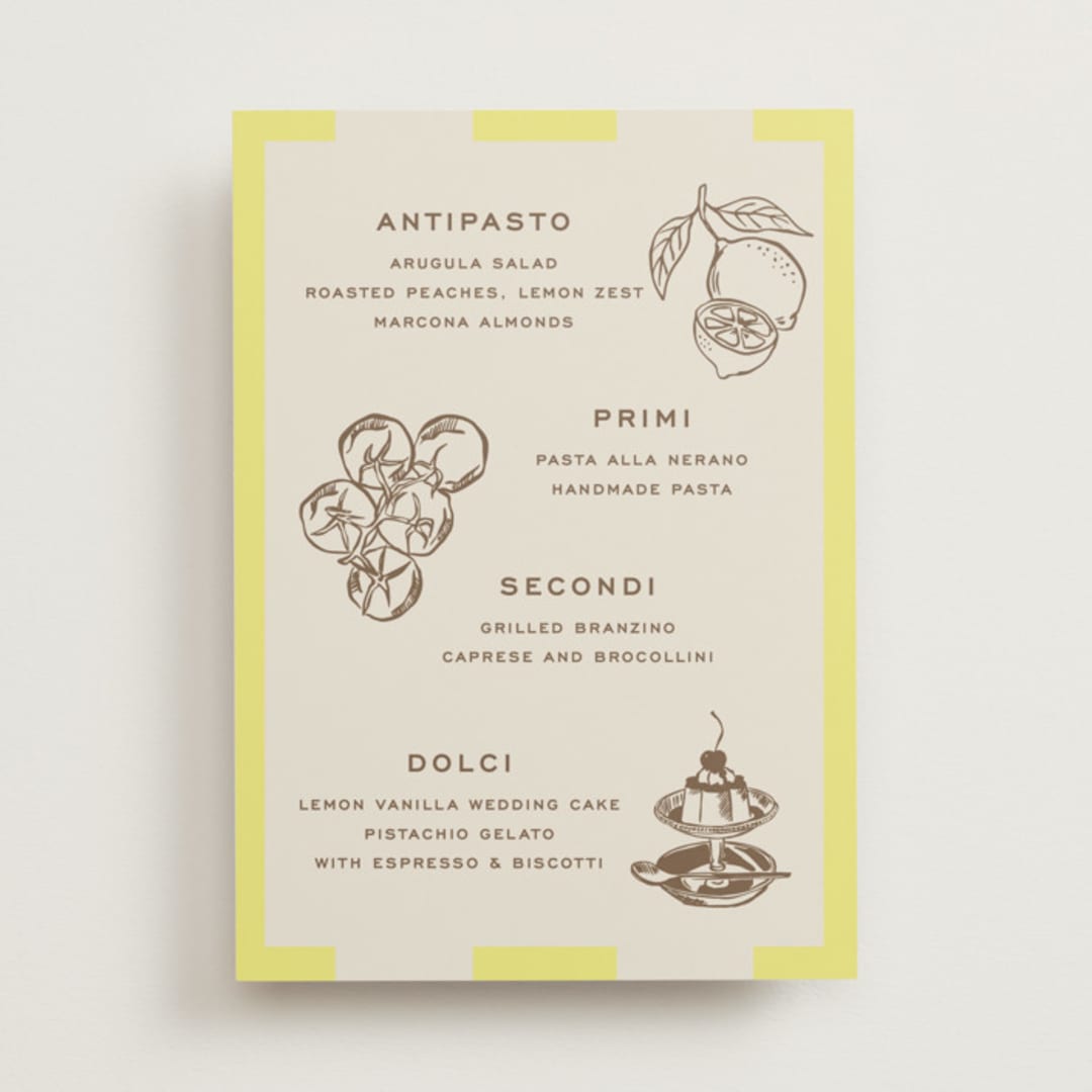 "Campania" - Menus in Limone by Megan Davis - Front