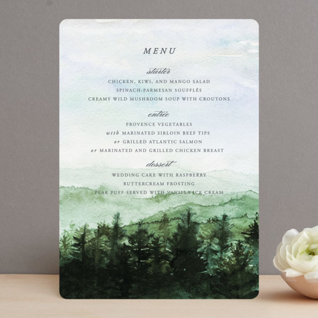"mountain wedding" - Menus in Summer by Anastasia Makarova - Front