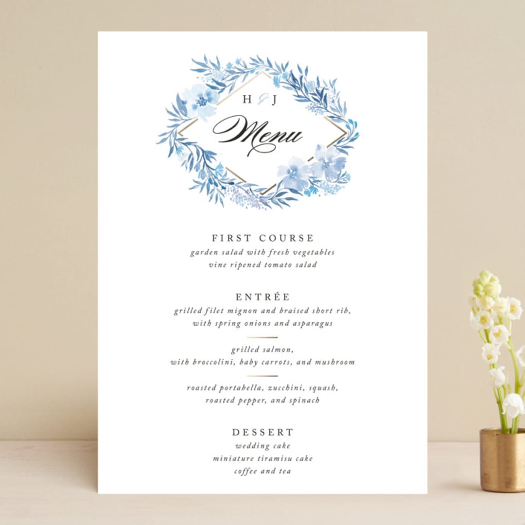 "Poetic Blue" - Menus in Sky by Qing Ji - Front