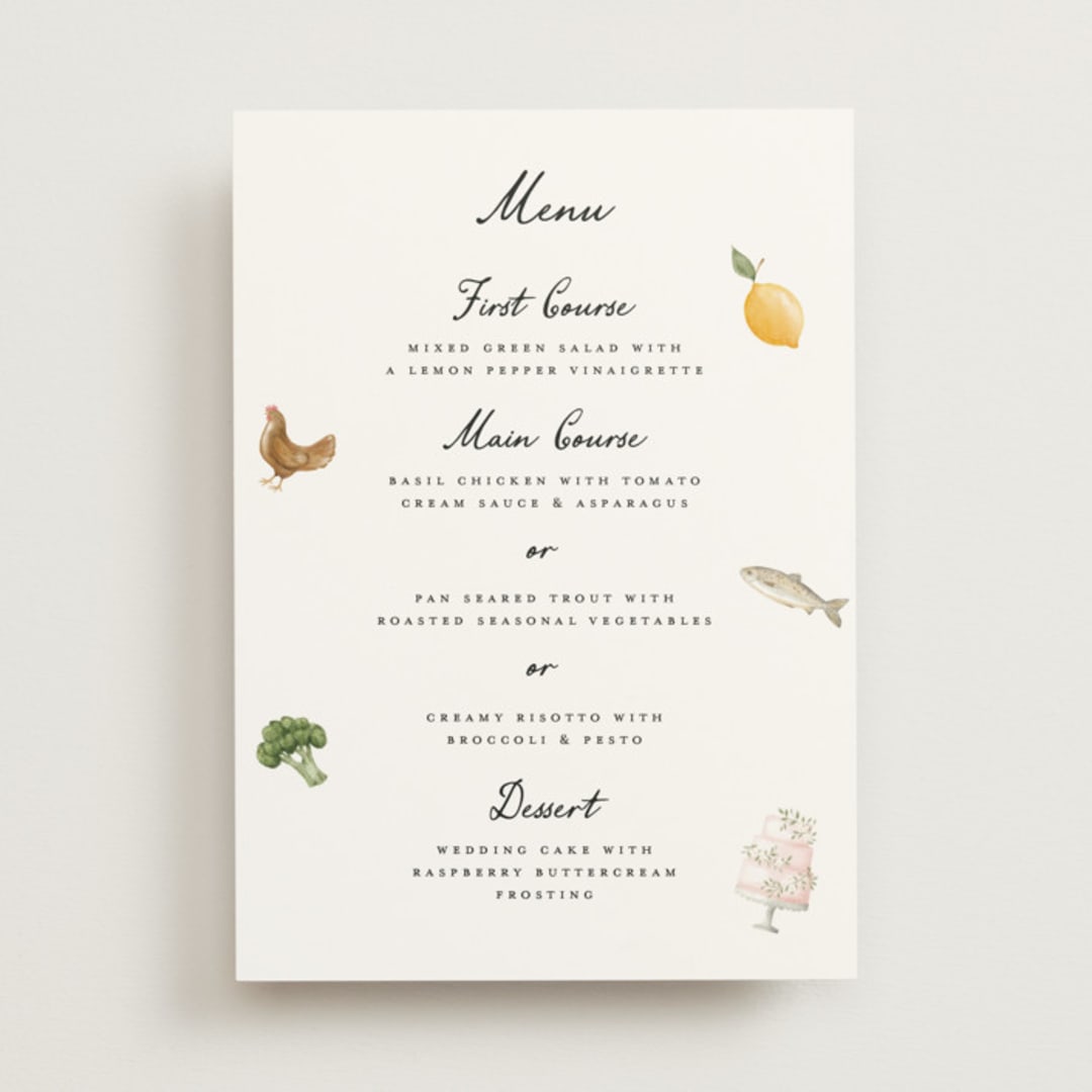 "Let's Eat" - Menus in Pearl by Petra Kern - Front