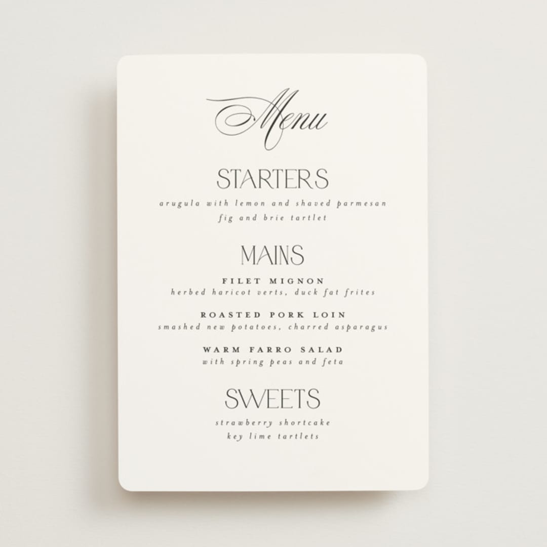 "Sacrament" - Menus in Cloud by Heather Cairl - Front