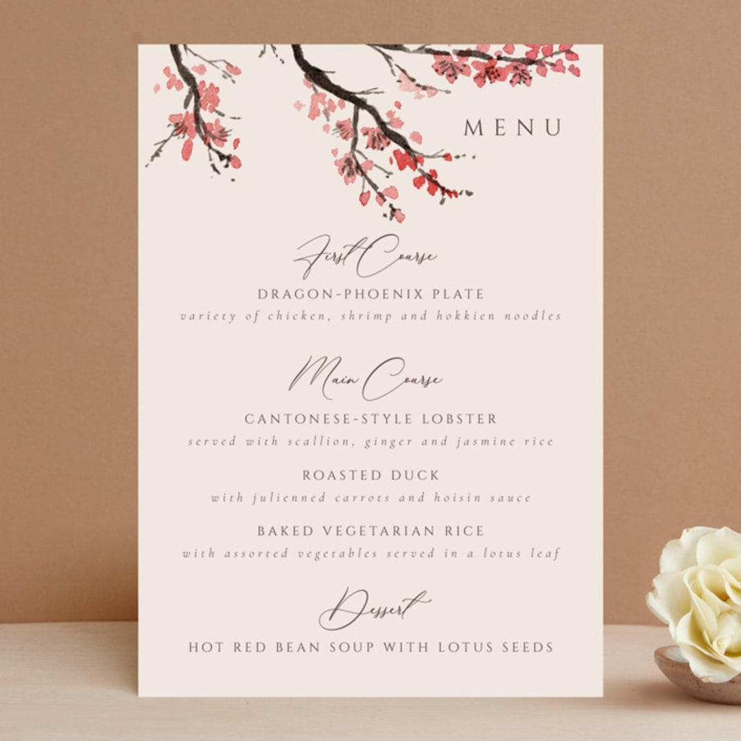 "Blossoms of Love" - Menus in Champagne by frau brandt - Front