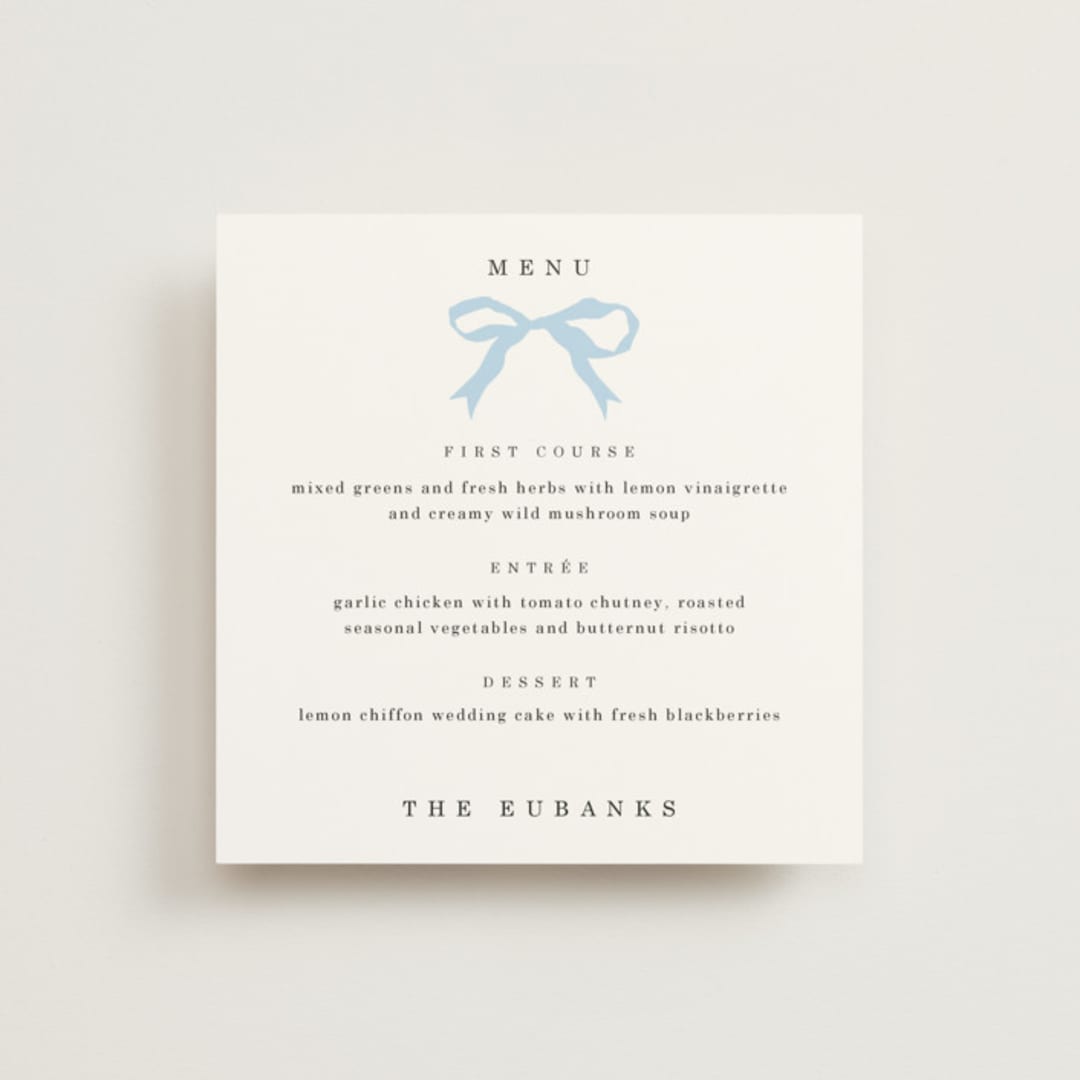 "Tied the Knot" - Menus in Sky by Baumbirdy - Front