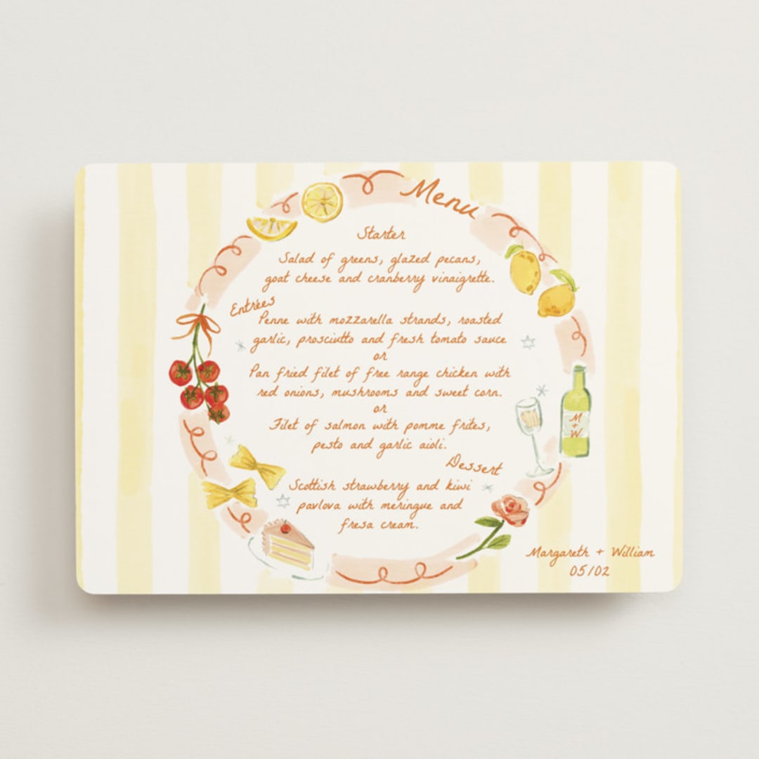 "Giardino" - Menus in Flame by Pati Cascino - Front