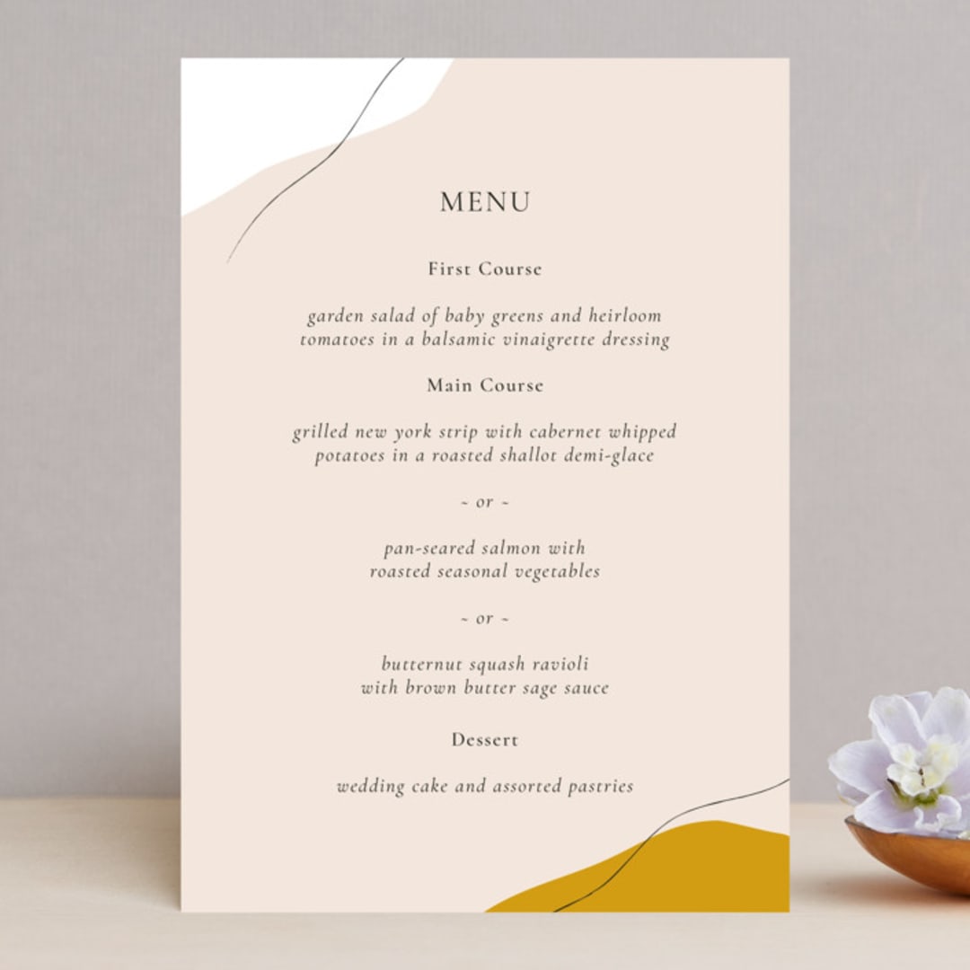 "Trust" - Menus in Ochre by Wendy Chung - Front