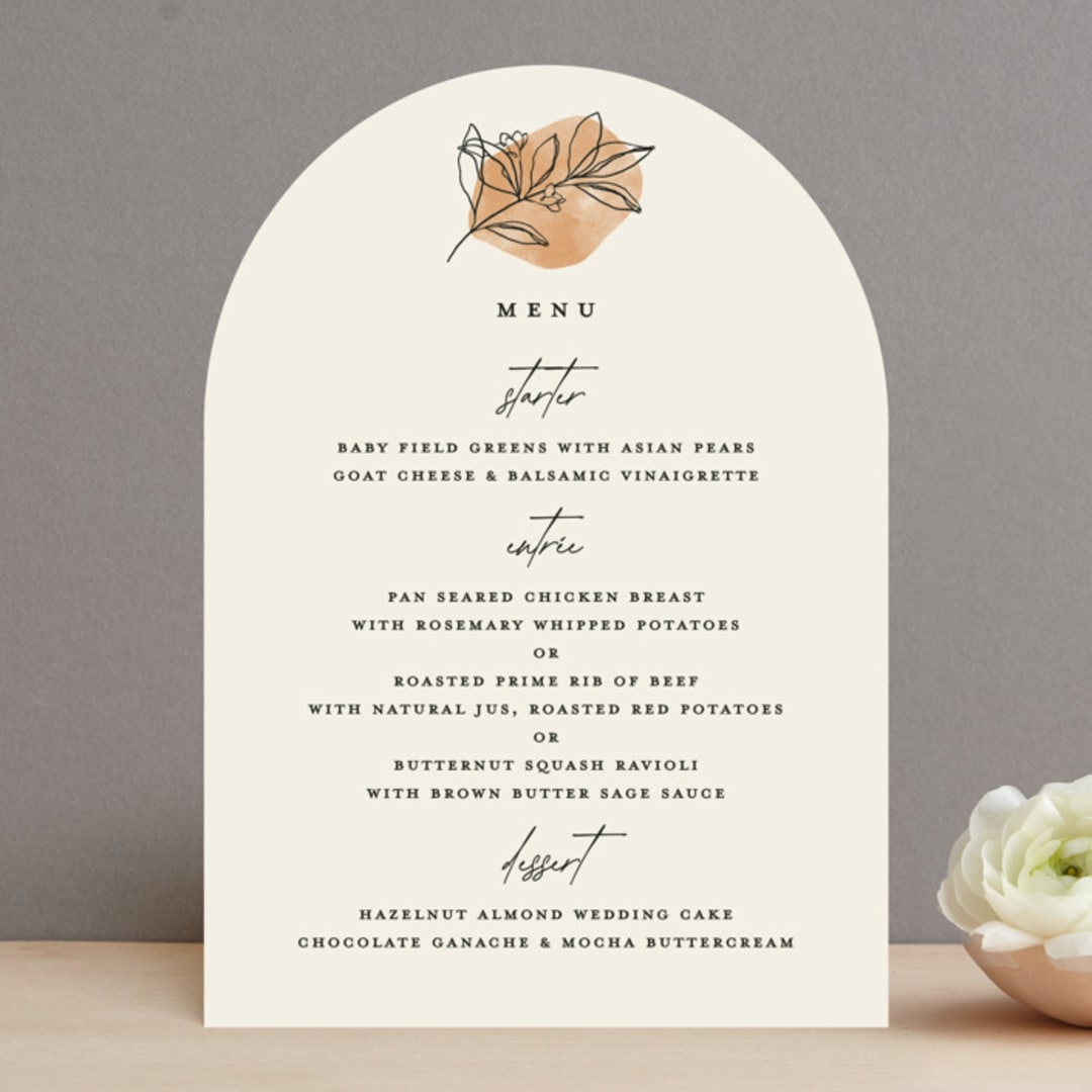 "leaf contour" - Menus in Natural by Susan Zinader - Front