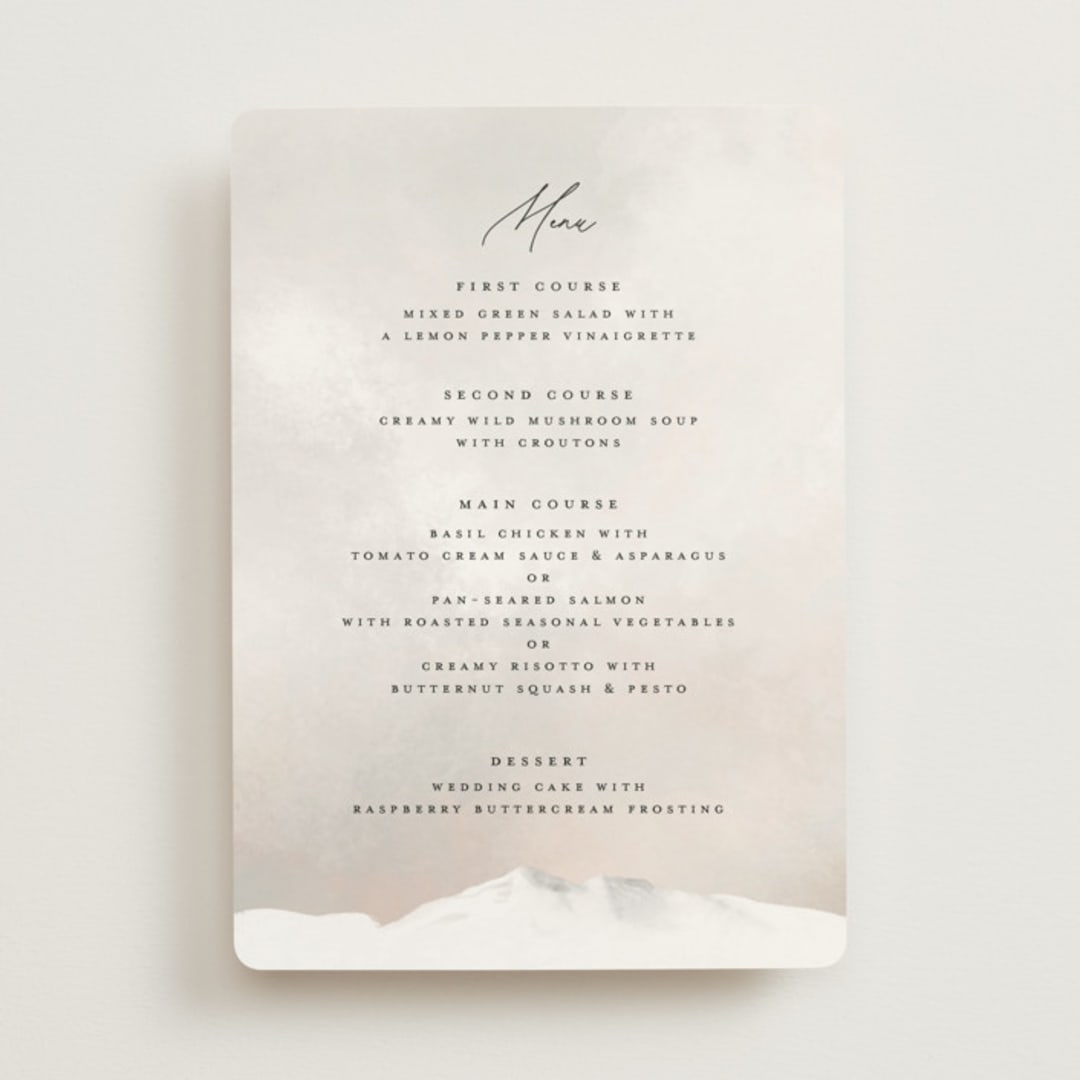 "montagna" - Menus in Forest by Petra Kern - Front