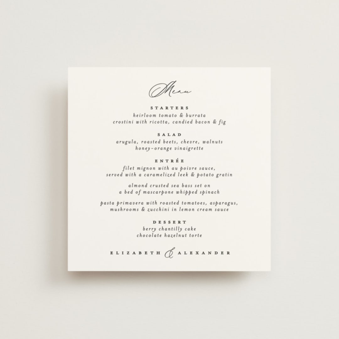 "Grande" - Menus in Cotton by Carolyn Nicks - Front