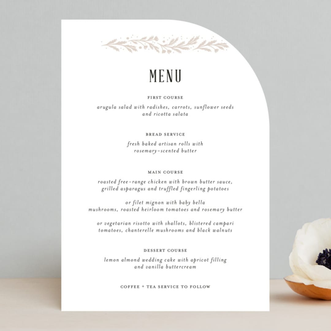 "Operatic" - Menus in Cream by Paper Raven Co. - Front