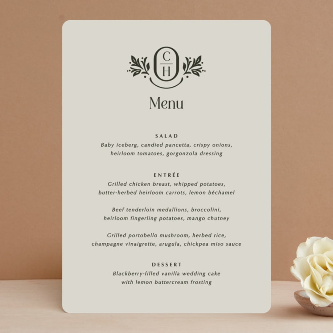 "Litterateur" - Menus in Natural by Karen Glenn - Front