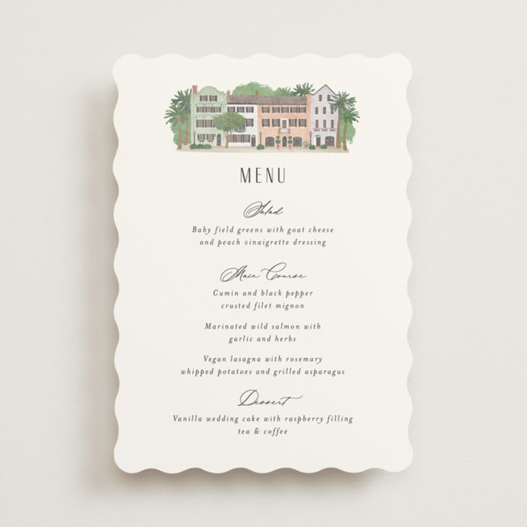"East Bay street" - Menus in Lily by Jennifer Wick - Front